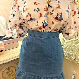 Denim skirt, size 8, J crew